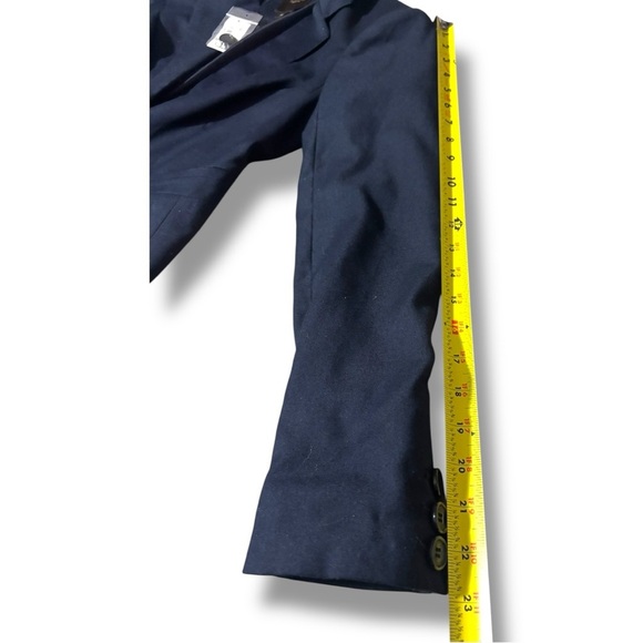 The Limited NWT Navy Blue Notched Collar 2 Button Structured Professional Blazer - Picture 11 of 16